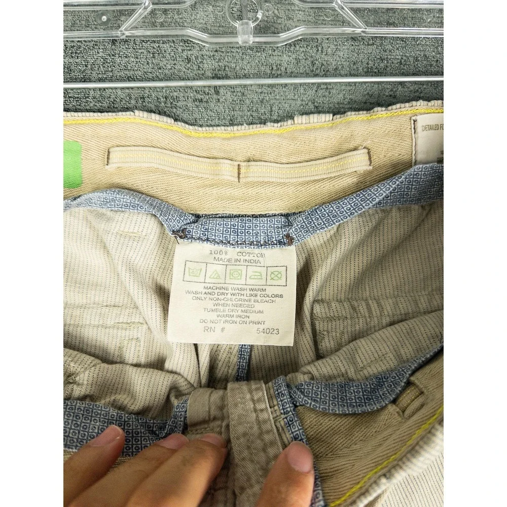 Gap Detailed Function Durability Y2K Cargo Pants Mens L Khaki Tan Striped Workwe
